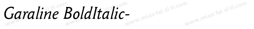 Garaline BoldItalic字体转换